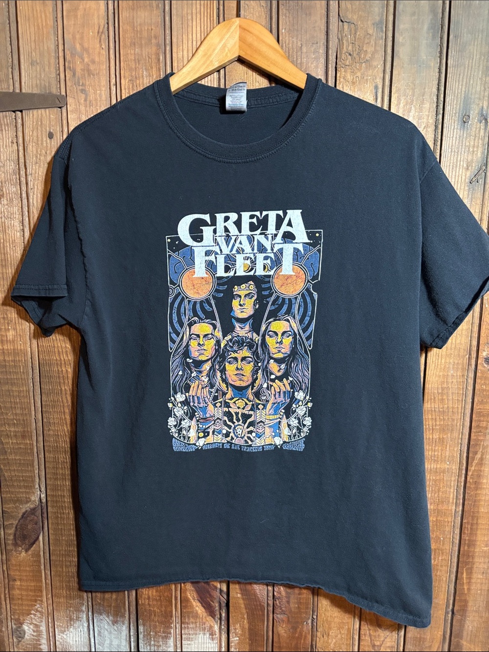 Black Greta Van Fleet Graphic Band T-Shirt
